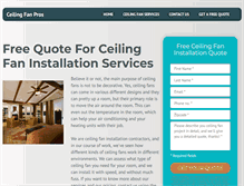 Tablet Screenshot of ceilingfanpros.com